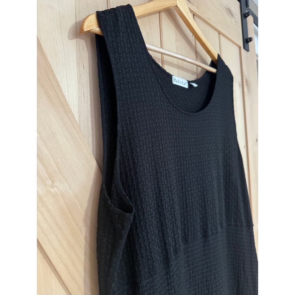 Habitat | Sleeveless Black Waffle Jersey Tank Dress | Size XL - Picture 5 of 11